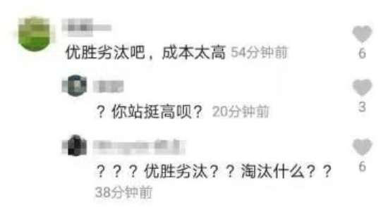 网友评论截图:优胜劣汰吧,成本太高.jpg 图为:网友评论截图:优胜劣汰吧,成本太高。